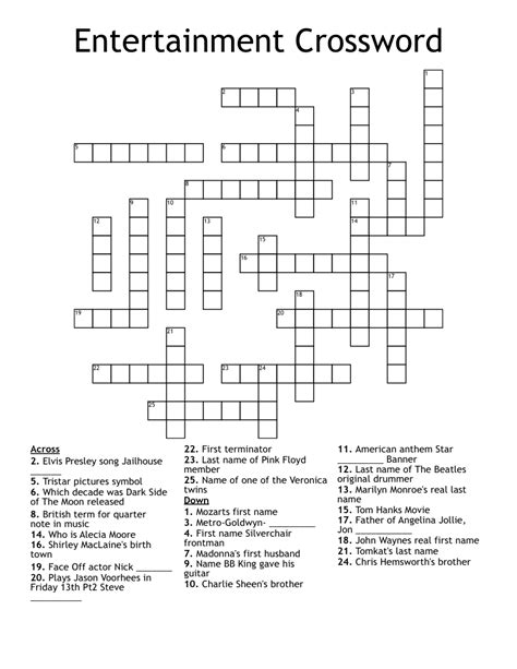 a place of entertainment crossword clue|Place of entertainment (5) Crossword Clue .